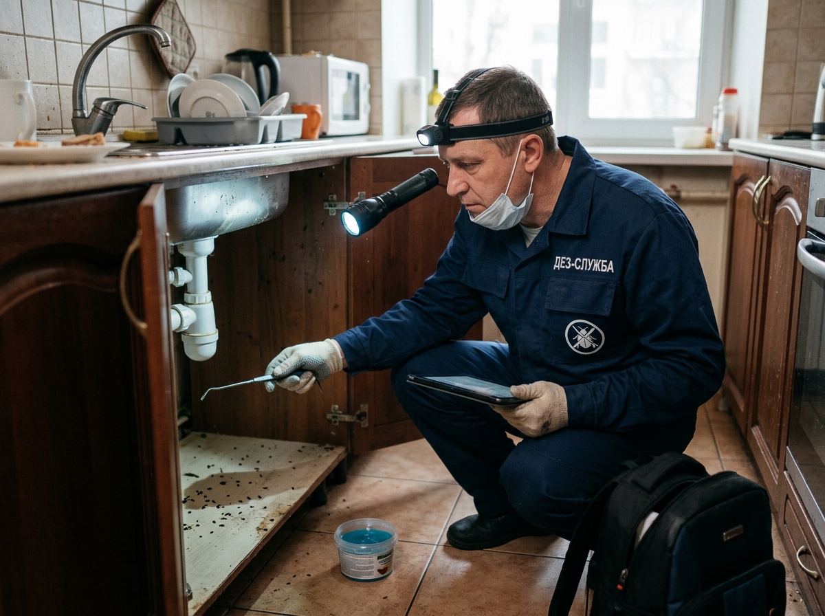 Дезинфектор за работой